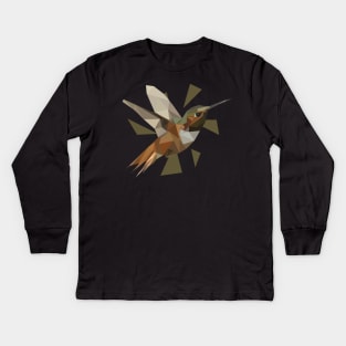 birds lowpoly art Kids Long Sleeve T-Shirt